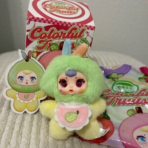 MM Milk Candy Colorful Fruit Plush Blind Box - Confirmed Pear Bag Charm NWT